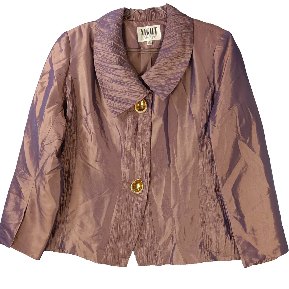 NIGHT Studio Size 18 2Pc Skirt Suit Shimmer Jacket Mauve Elegant vintage-style